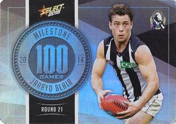 2015 Select AFL Champions - Milestone Game Foils #MG20 Jarryd Blair Front
